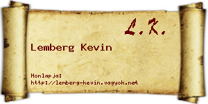 Lemberg Kevin névjegykártya