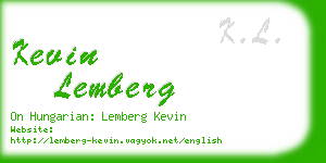 kevin lemberg business card